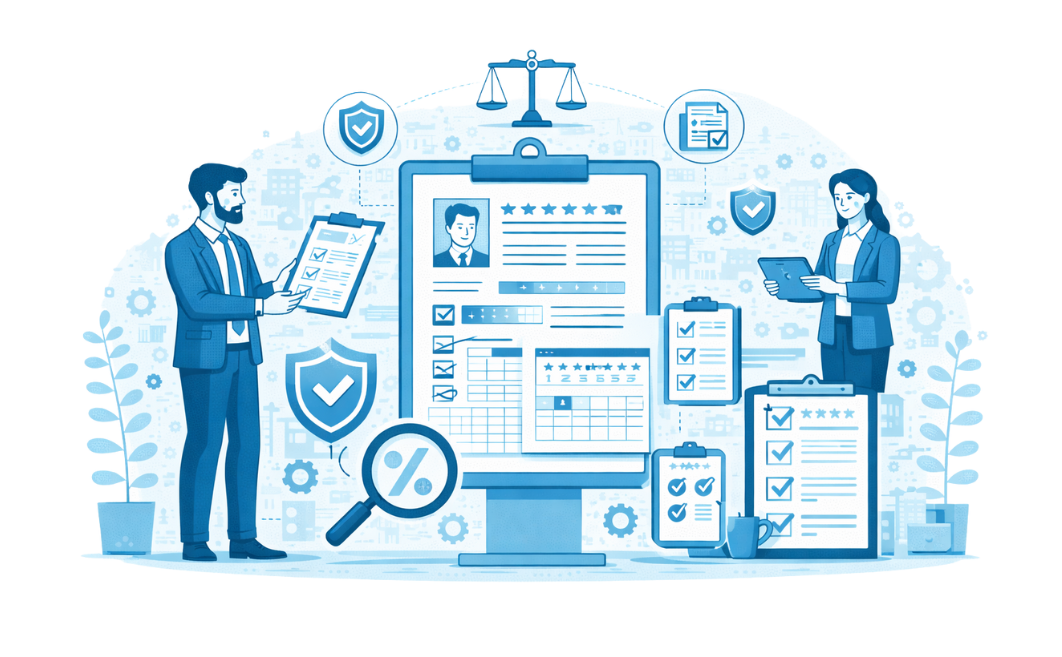 Illustration showing end-to-end recruitment process outsourcing, integrating sourcing, screening, hiring workflows, and workforce optimization at enterprise scale.